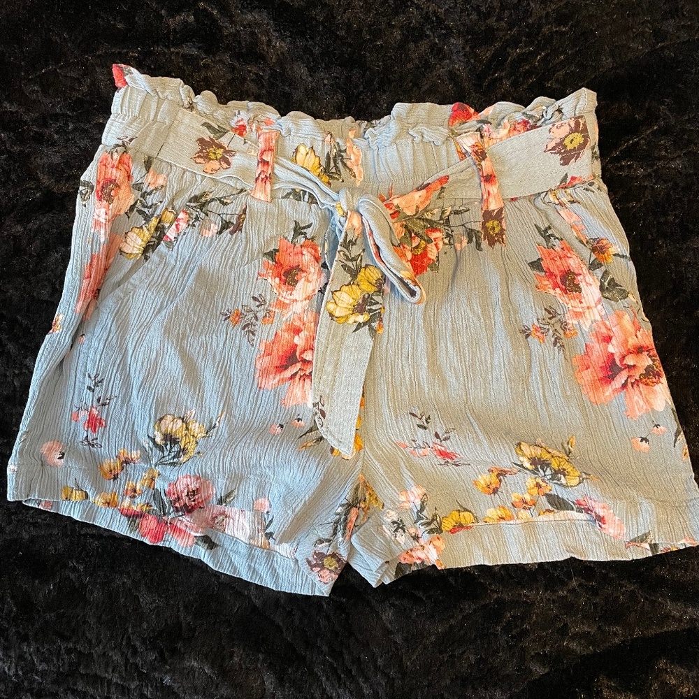 Jolt Blue Floral Shorts